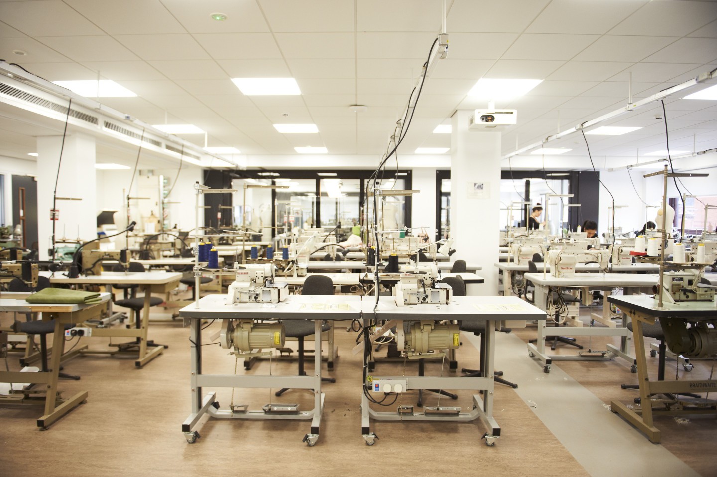 Sewing machine room at Manchester Fashion Institute