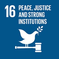 UNAI SDG 16: Peace, justice and string institutions logo
