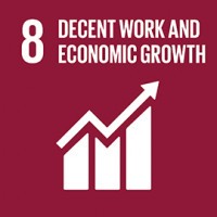 UNAI SDG 8: Decent work and economic growth logo