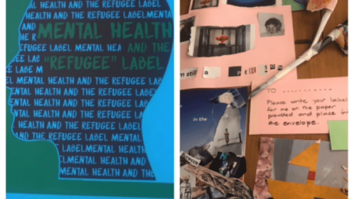 scrapbook images connected to inclusion and mental health