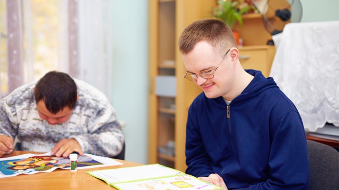 Two students with learning disabilities
