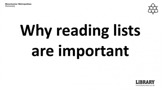 Why reading lists are important