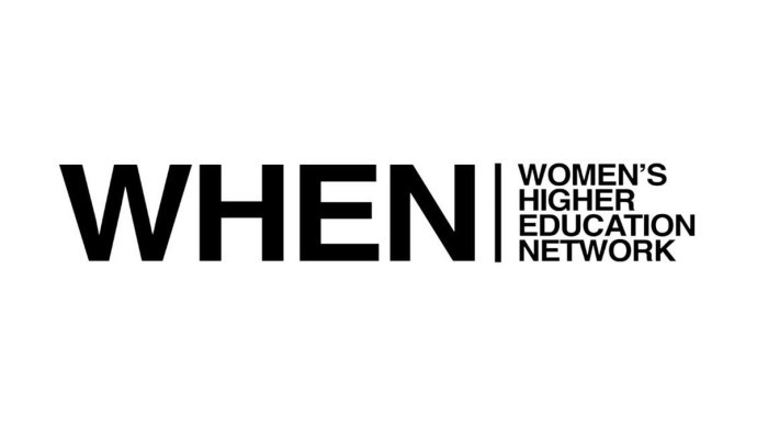 Letter W H E N written next to Women's Higher Education Network