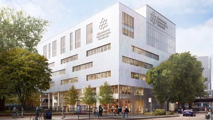 The new Library as viewed from Oxford Road