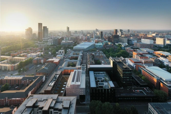 Aerial view of campus