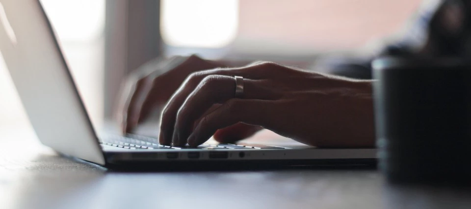 Typing on a keyboard